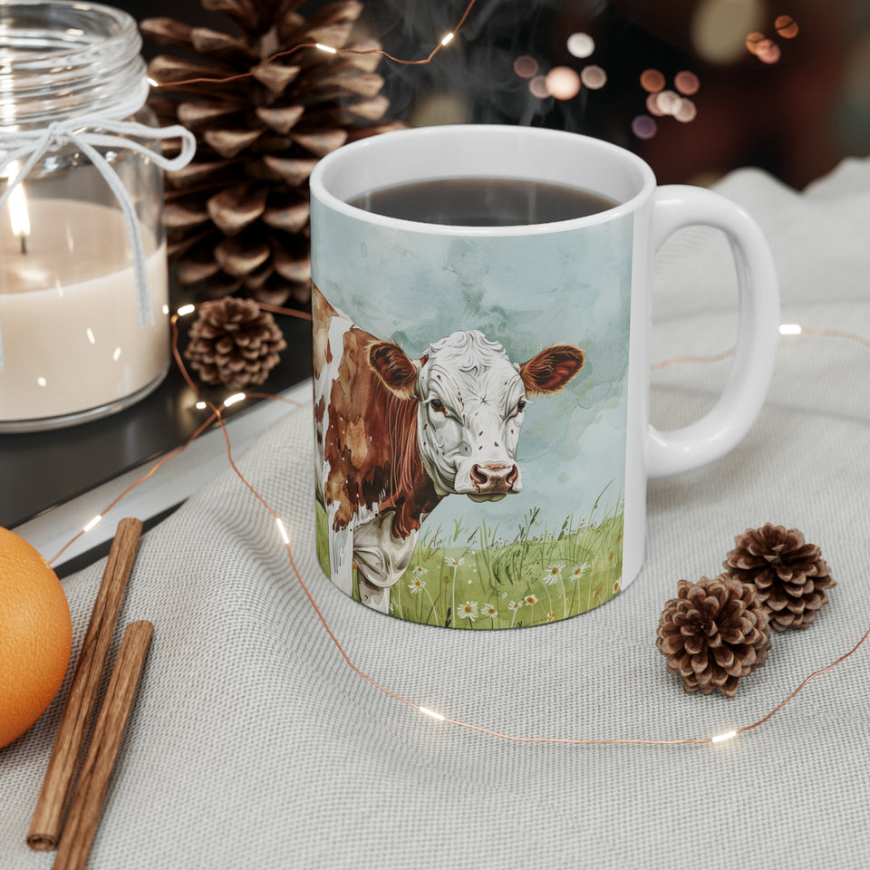 Cow Mug | Coffee Cow Mug | Cow Print Mug | Cow Presents | Highland Cow Mug 11oz