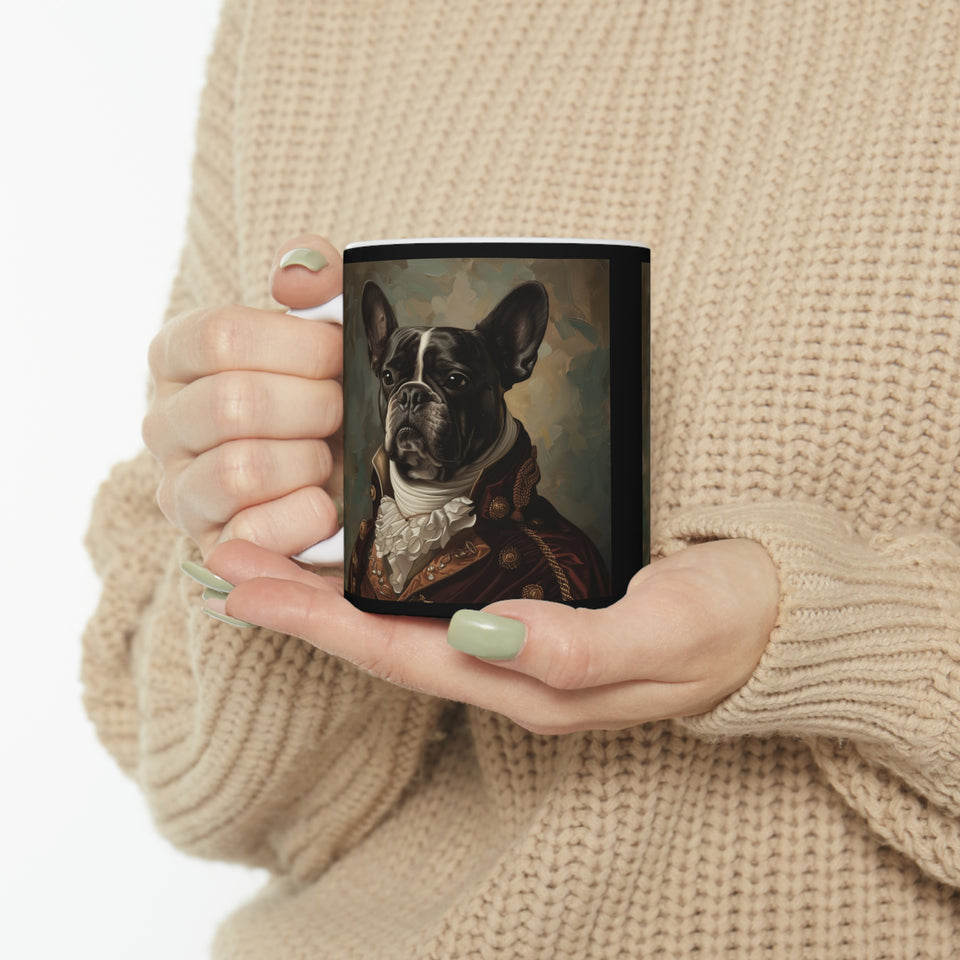 Classical Painting French Bulldog Mug | Frenchie Coffee Mug | Cute French Bulldog Gift | Funny Frenchie Presents | French Bulldog Mug 1 11oz