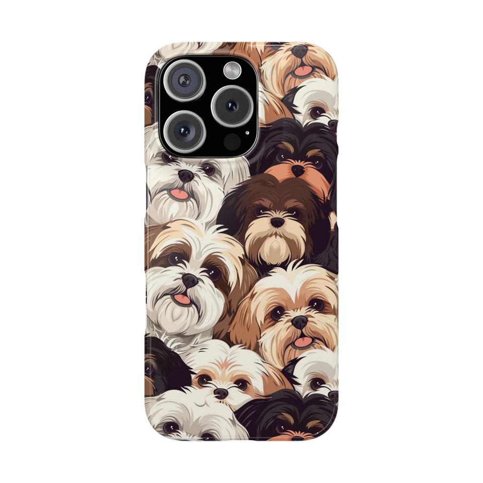 Premium Group of Shih Tzu iPhone Case | Cute Shih Tzu Gifts Slim Phone Cases