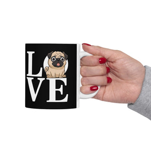 Love Pugs Ceramic Mug | Pug Gifts (11oz) Love Pugs Ceramic Mug | Pug Gifts (11oz)