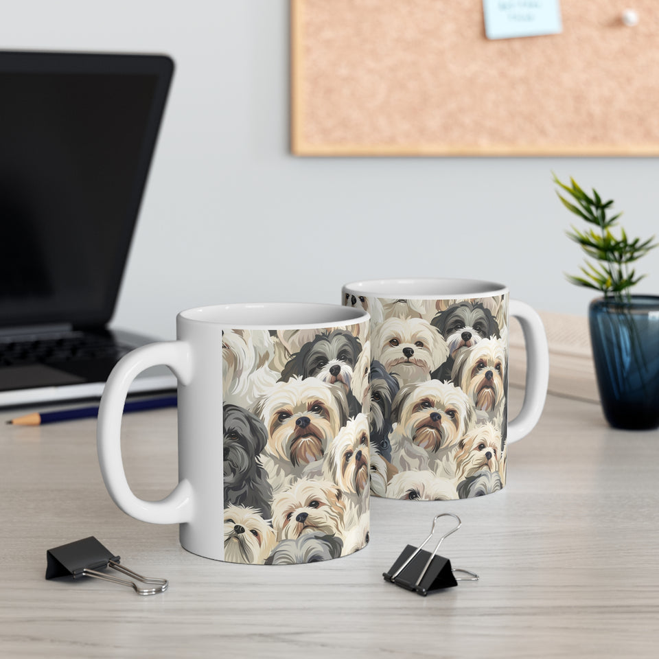 Shih Tzu Mug 2 | Shih Tzu Gifts | Shih Tzu Presents | Group of ShiTzu Ceramic Mug 11oz