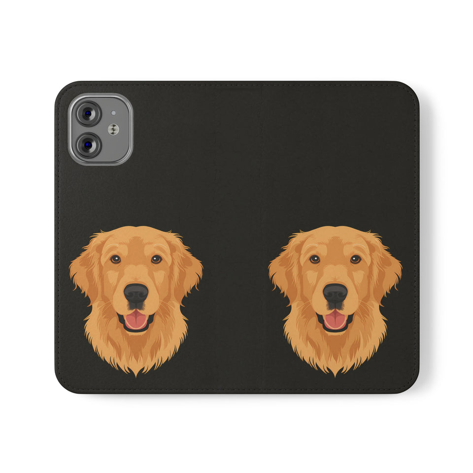 Golden Retriever iPhone & Samsung Galaxy Wallet Phone Case | Golden Retriever Flip Case