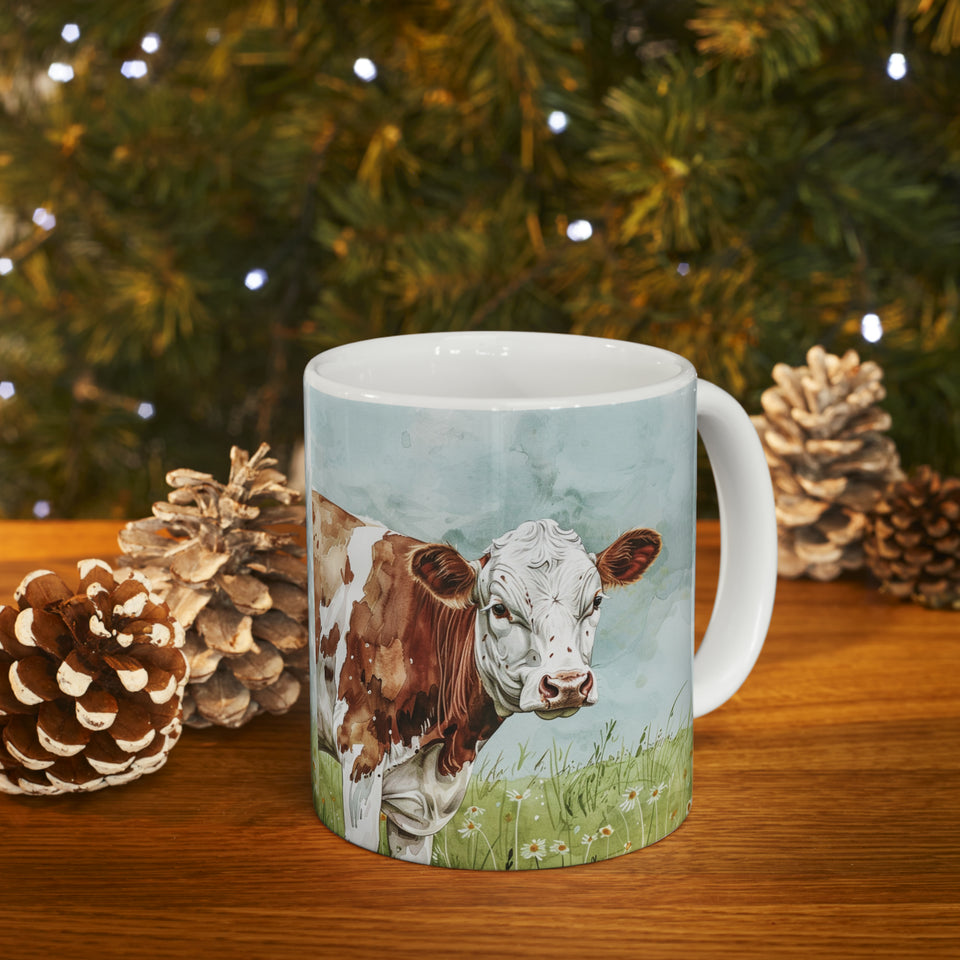 Cow Mug | Coffee Cow Mug | Cow Print Mug | Cow Presents | Highland Cow Mug 11oz