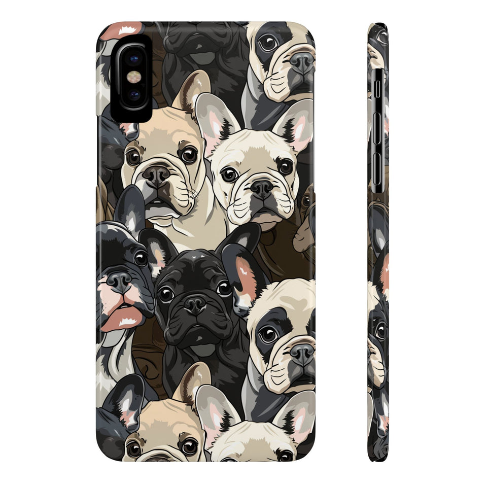 Premium French Bulldogs iPhone Case | Cute Frenchie Gifts Slim Phone Cases