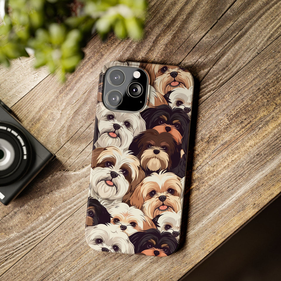 Premium Group of Shih Tzu iPhone Case | Cute Shih Tzu Gifts Slim Phone Cases