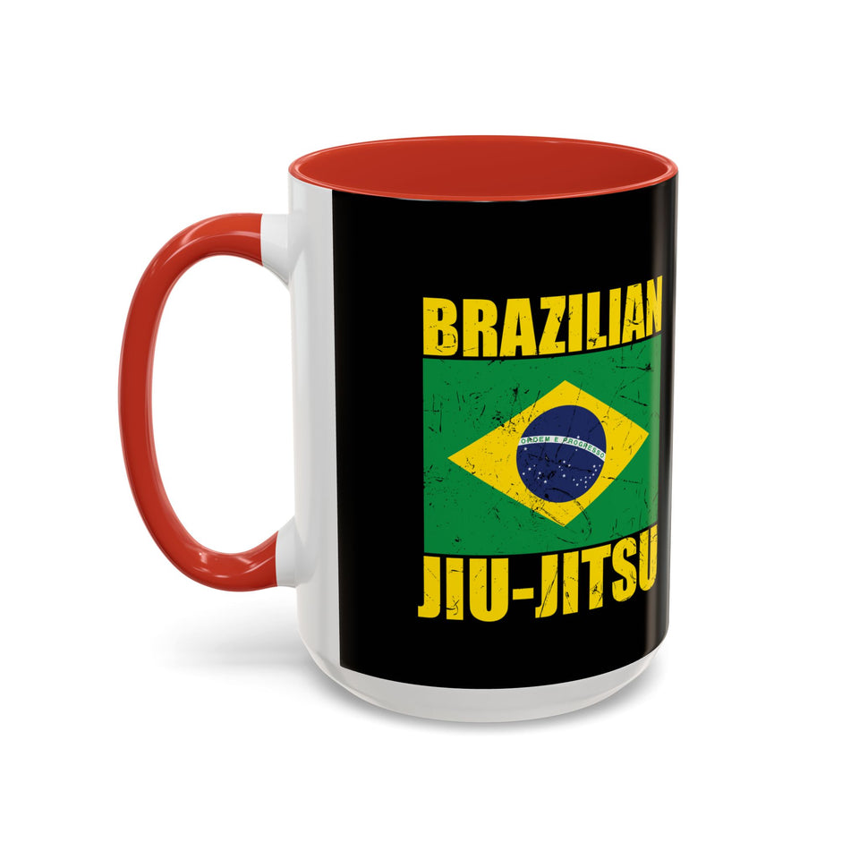 Brazilian Jiu Jitsu Flag | BJJ Accent Coffee Mug