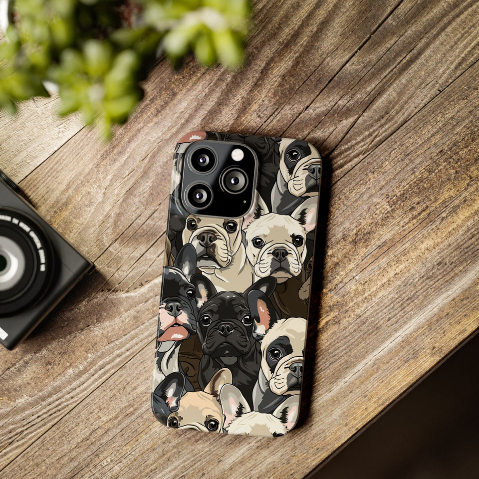 Premium French Bulldogs iPhone Case | Cute Frenchie Gifts Slim Phone Cases