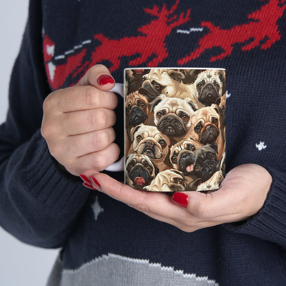 Pug Mug | Pug Coffee Mug | Cute Pug Dog Gifts | Funny Pug Presents | Pug Mug 11oz