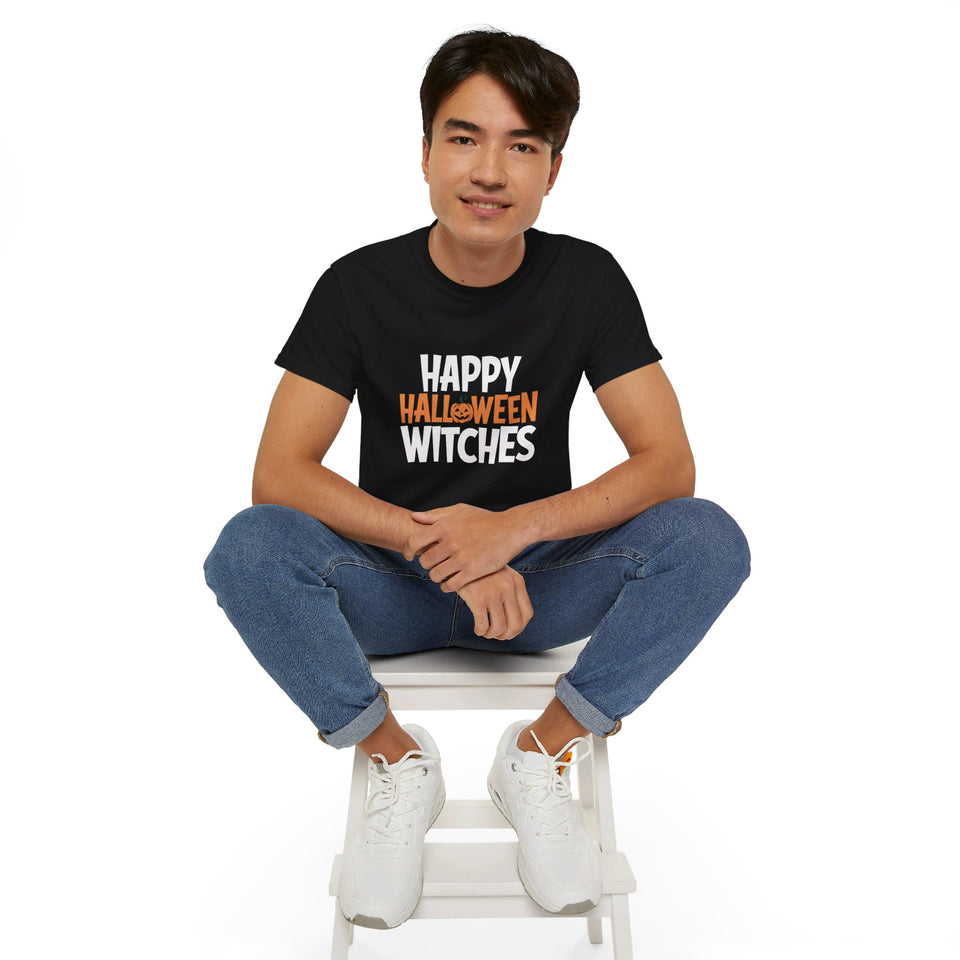 Happy Halloween Witches Shirt | Happy Halloween Gifts | Scary Halloween Merchandise | Spooky Halloween Unisex T-Shirt