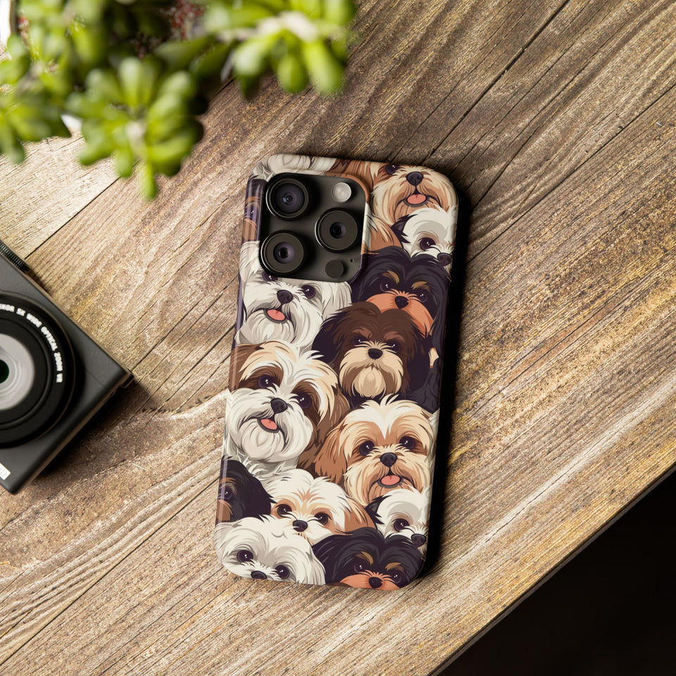 Premium Group of Shih Tzu iPhone Case | Cute Shih Tzu Gifts Slim Phone Cases