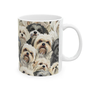 Shih Tzu Mug 2 | Shih Tzu Gifts | Shih Tzu Presents | Group of ShiTzu Ceramic Mug 11oz