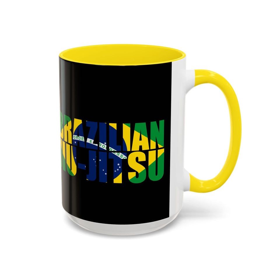 Brazilian Jiu Jitsu Flag 3 | BJJ Accent Coffee Mug