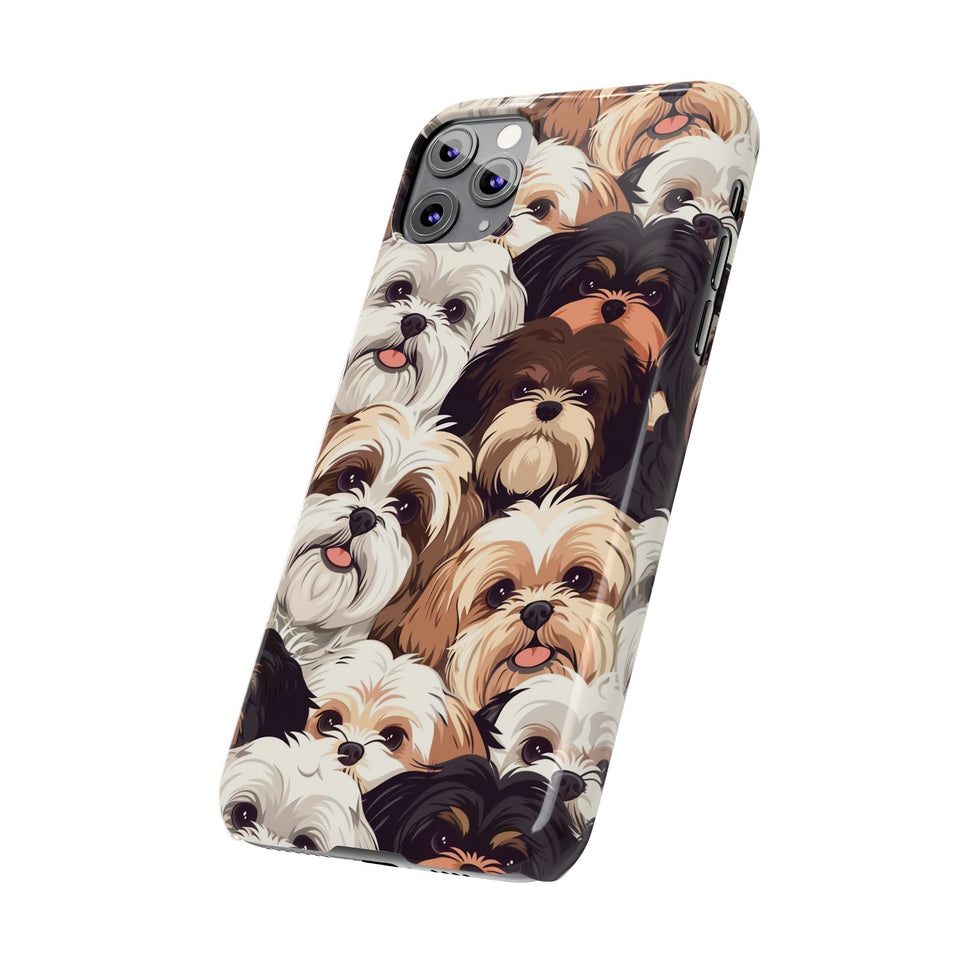 Premium Group of Shih Tzu iPhone Case | Cute Shih Tzu Gifts Slim Phone Cases