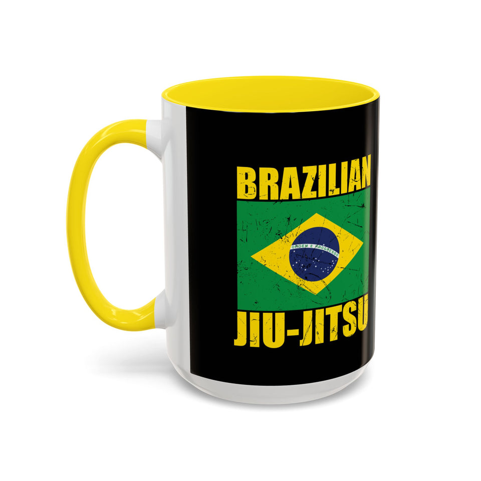 Brazilian Jiu Jitsu Flag | BJJ Accent Coffee Mug