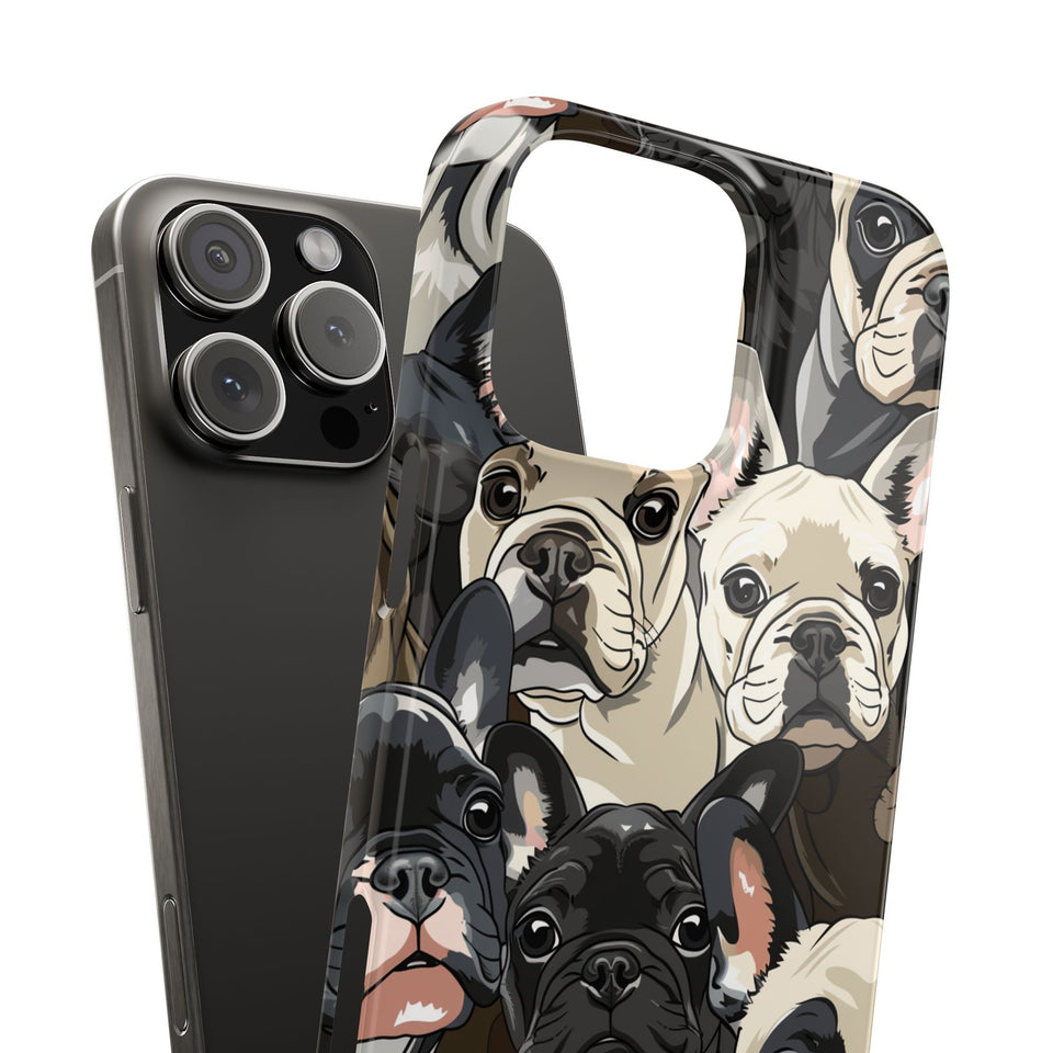 Premium French Bulldogs iPhone Case | Cute Frenchie Gifts Slim Phone Cases