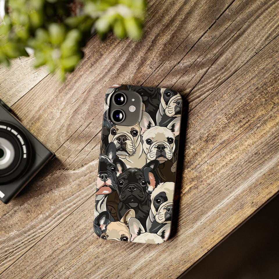 Premium French Bulldogs iPhone Case | Cute Frenchie Gifts Slim Phone Cases