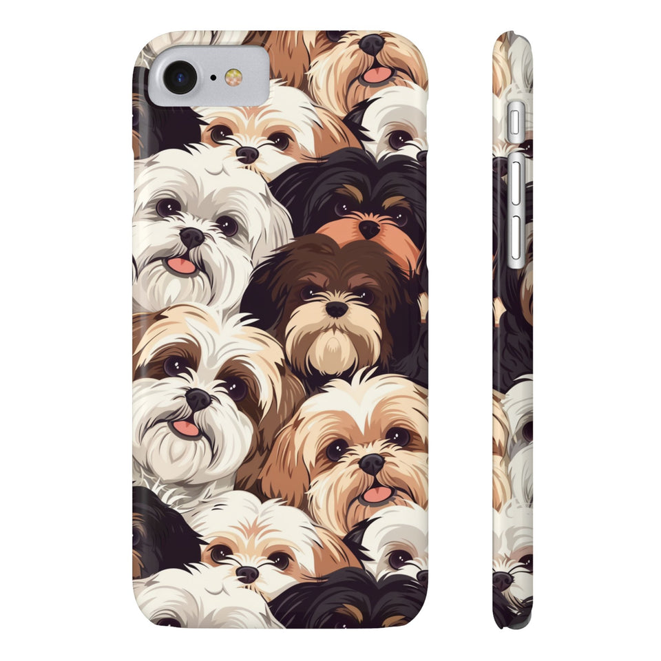 Premium Group of Shih Tzu iPhone Case | Cute Shih Tzu Gifts Slim Phone Cases