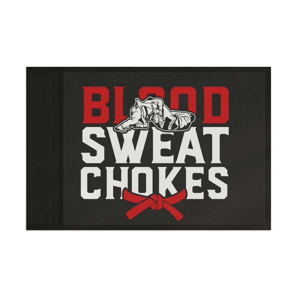 Brazilian Jiu Jitsu Blood Sweat Chokes Flag Banner | BJJ Flag