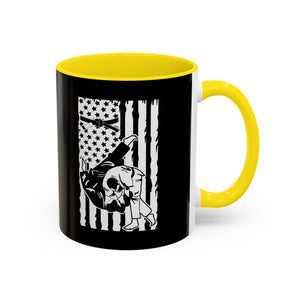 Brazilian Jiu Jitsu Flag Throw | BJJ Accent Coffee Mug Brazilian Jiu Jitsu Flag Throw | BJJ Accent Coffee Mug