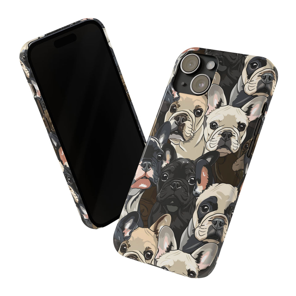 Premium French Bulldogs iPhone Case | Cute Frenchie Gifts Slim Phone Cases