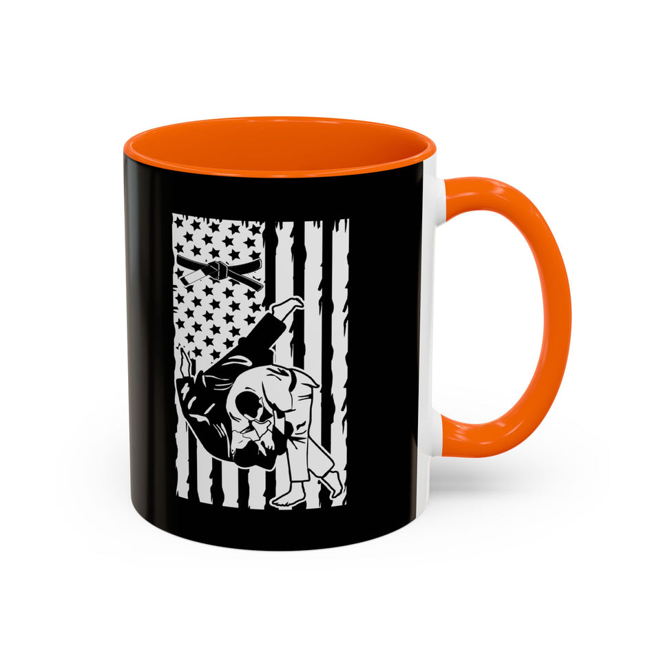 Brazilian Jiu Jitsu Flag Throw | BJJ Accent Coffee Mug