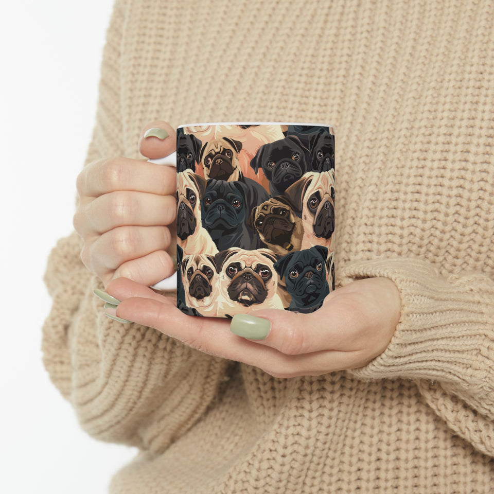 Pug Mug | Pug Coffee Mug | Cute Pug Dog Gifts | Funny Pug Presents | Pug Mug 11oz