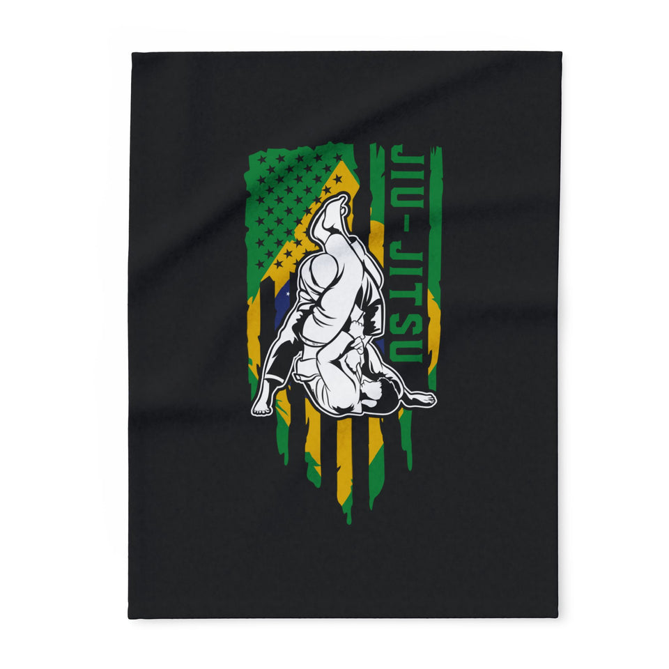 Brazilian Jiu Jitsu Blanket | Armbar Flag BJJ Arctic Fleece Blanket