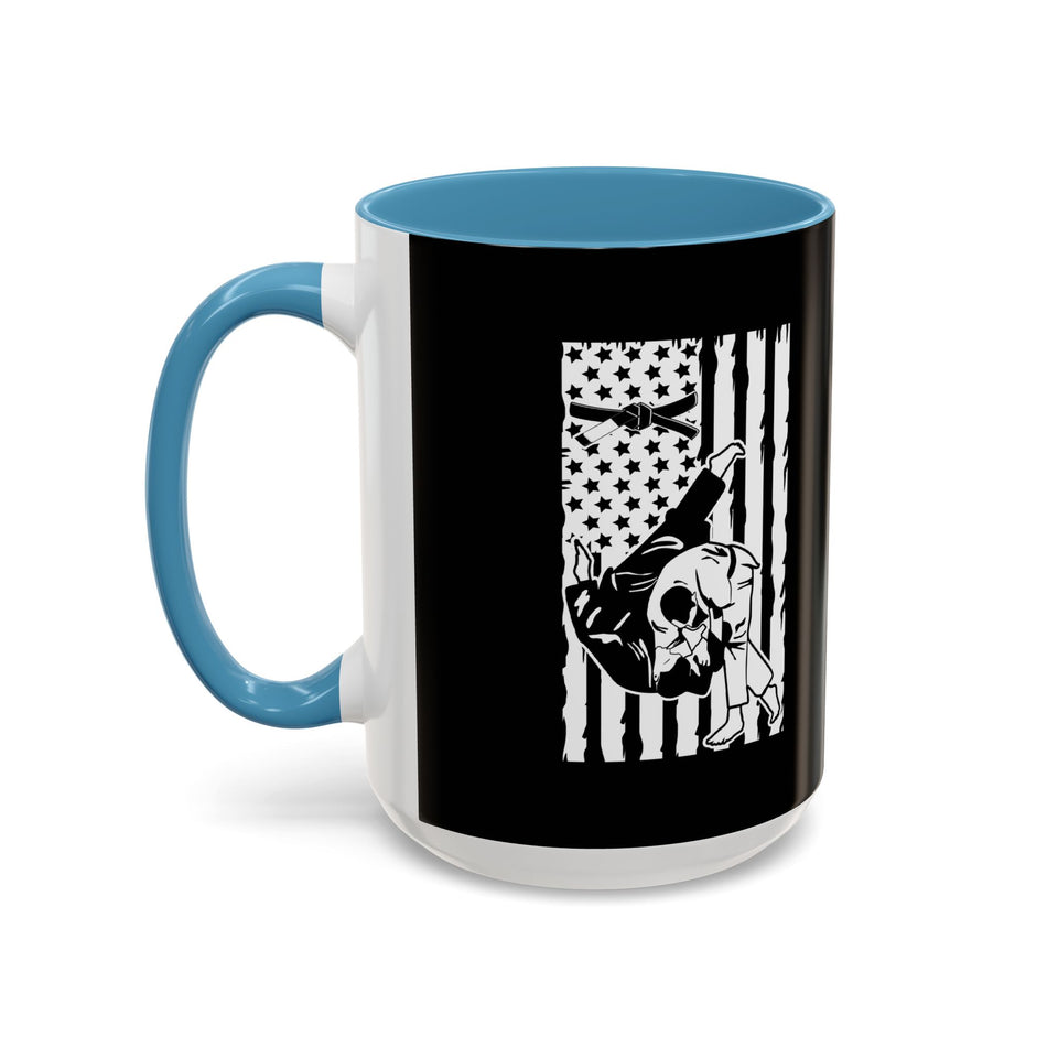 Brazilian Jiu Jitsu Flag Throw | BJJ Accent Coffee Mug