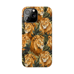 Premium Pride Of Lions iPhone Case | Lion Gifts Slim Phone Cases Premium Pride Of Lions iPhone Case | Lion Gifts Slim Phone Cases