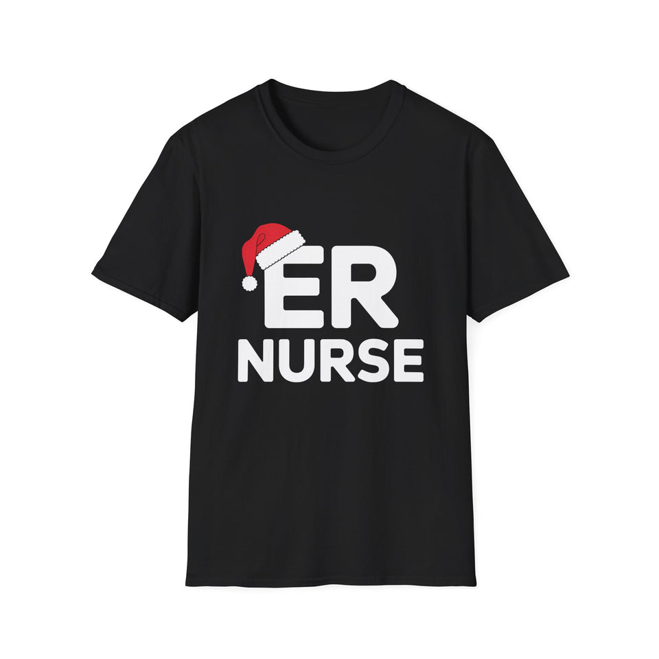 ER Nurse Ugly Xmas Ugly Christmas Shirt | ER Nurse Gift | Nurse Merchandise | Emergency Room Gifts Presents Unisex T-Shirt