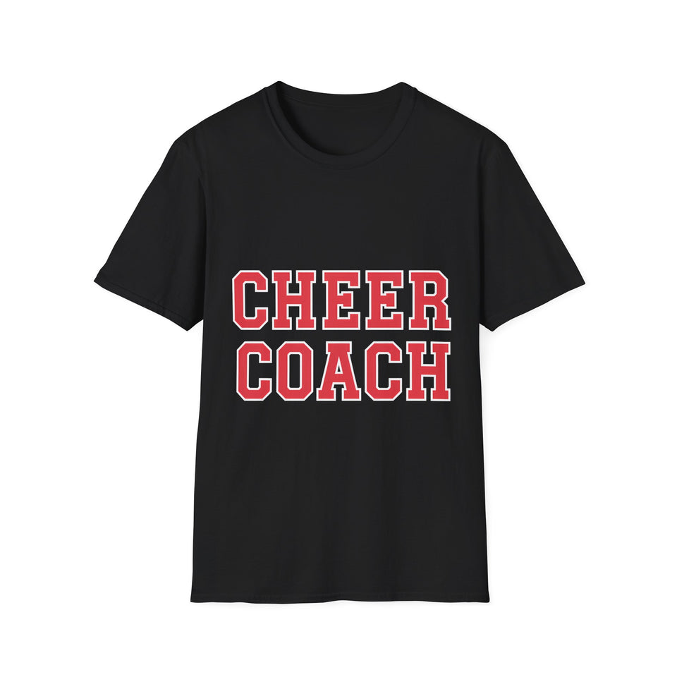 Red Cheer Coach Shirt | Cheerleading Coach Gift | Unisex Cheer Coach Present T Shirt