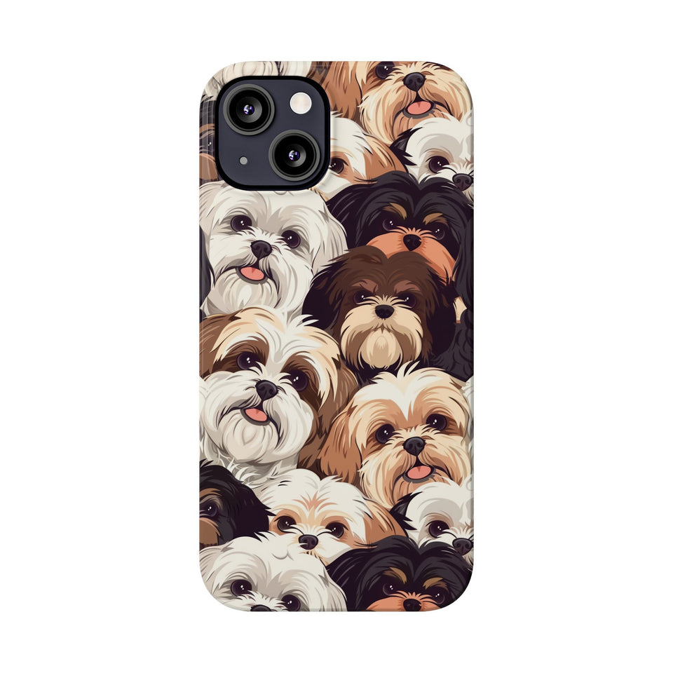 Premium Group of Shih Tzu iPhone Case | Cute Shih Tzu Gifts Slim Phone Cases