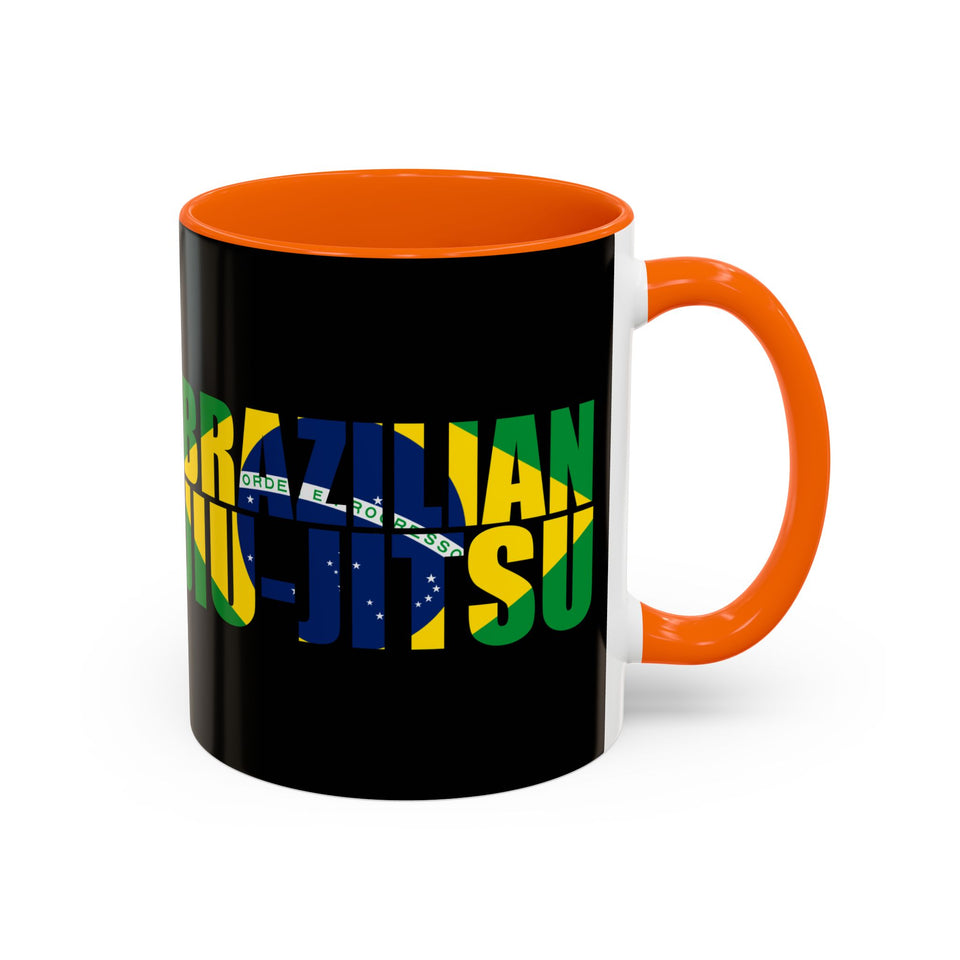 Brazilian Jiu Jitsu Flag 3 | BJJ Accent Coffee Mug