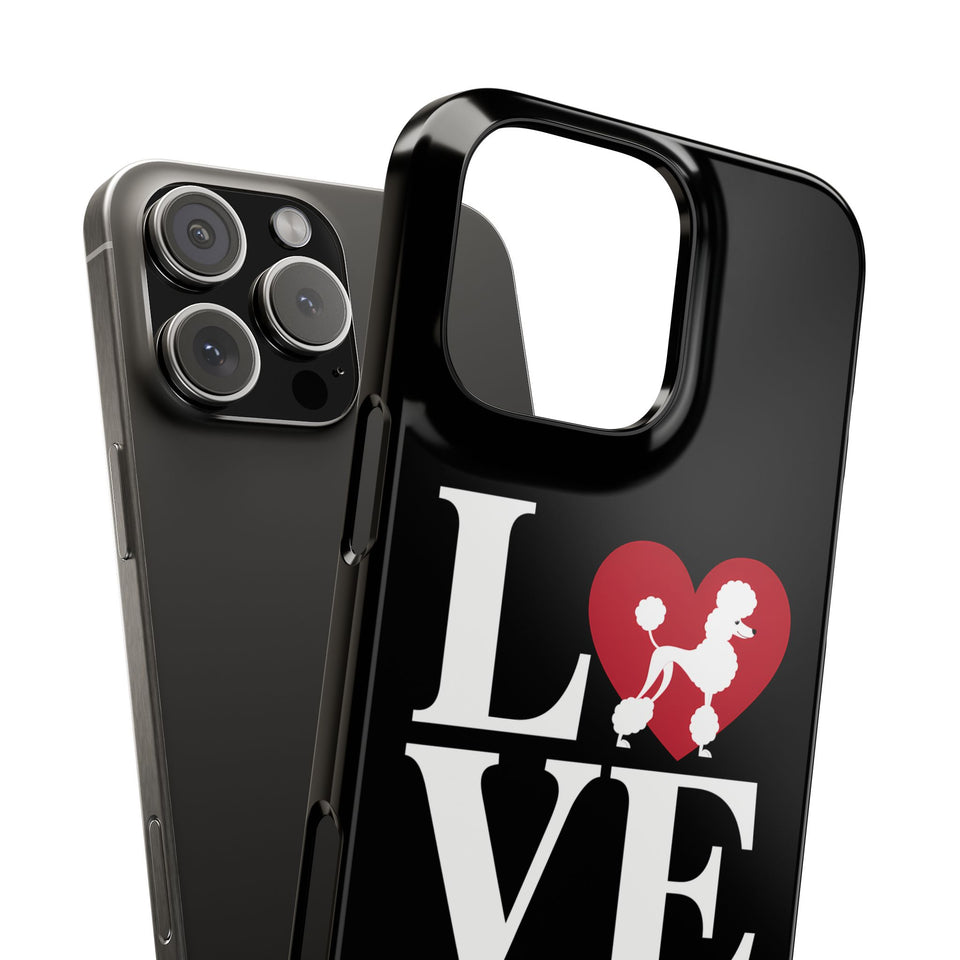 Premium Love Poodles iPhone Case | Cute Poodle Gifts Slim Phone Cases