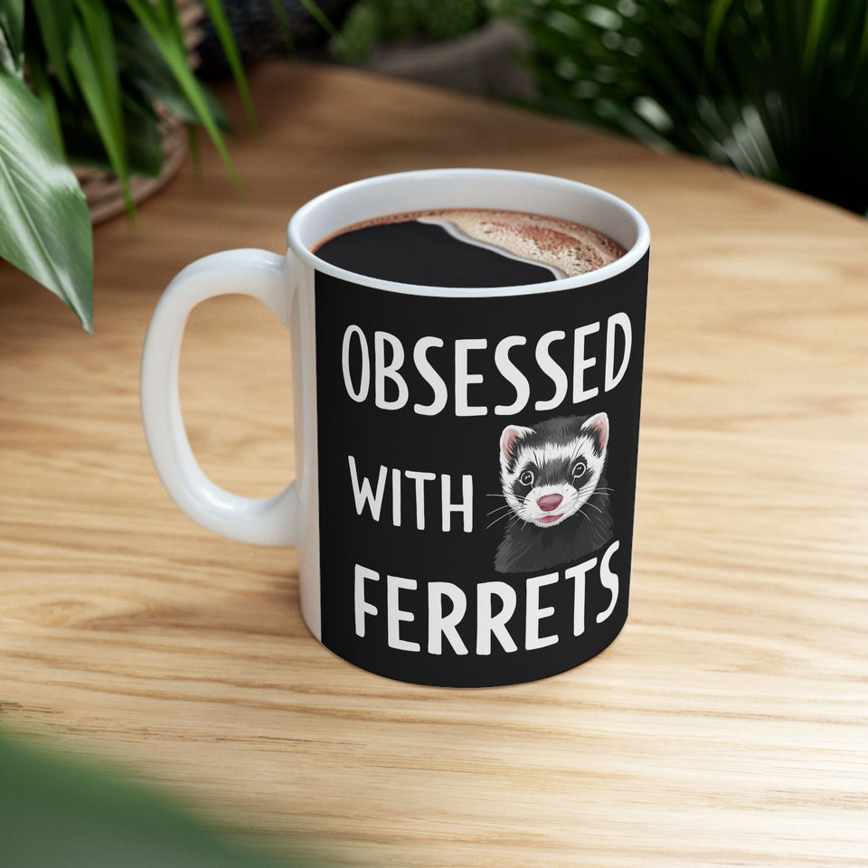 Adore Ferrets Mug | Ferret Coffee Mug | Cute Ferret Lover Coffee Mug 11oz