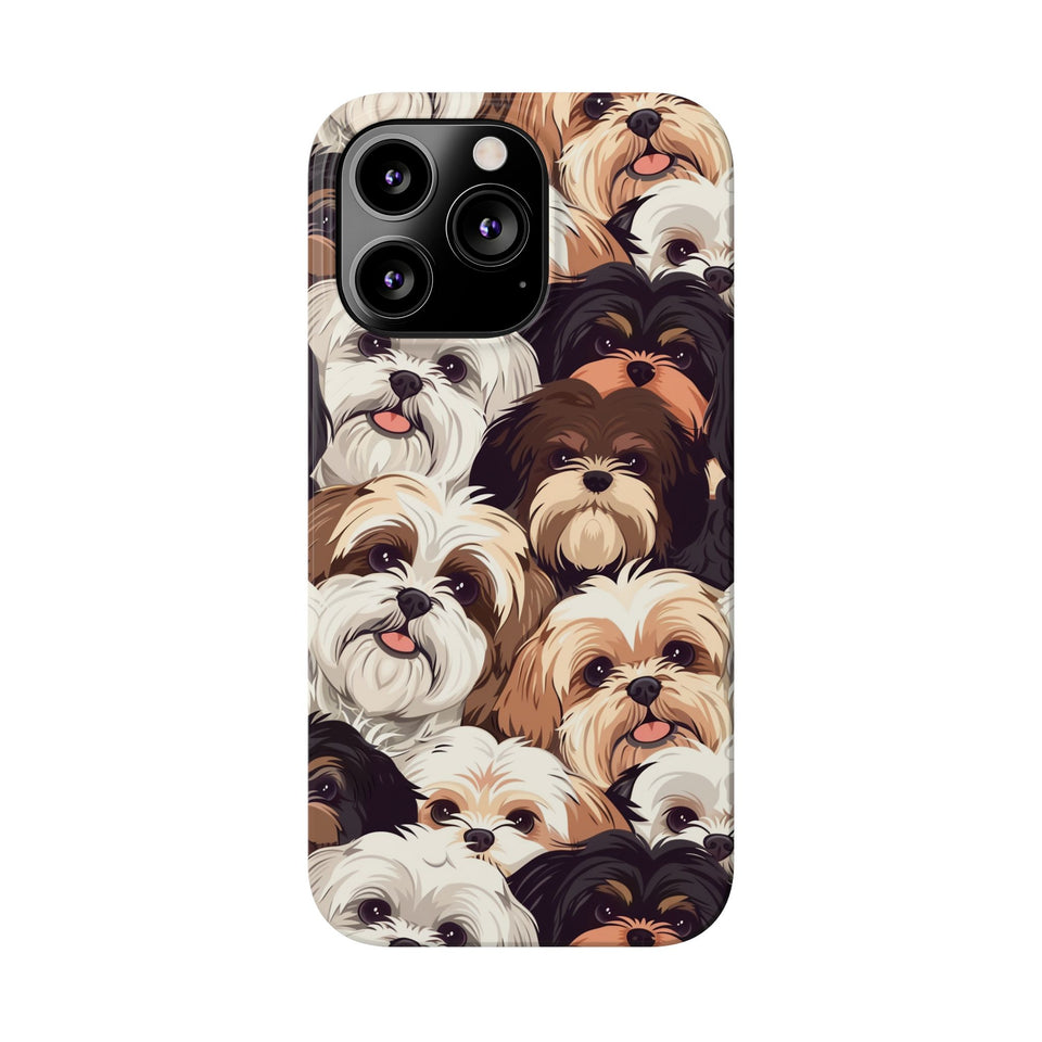 Premium Group of Shih Tzu iPhone Case | Cute Shih Tzu Gifts Slim Phone Cases