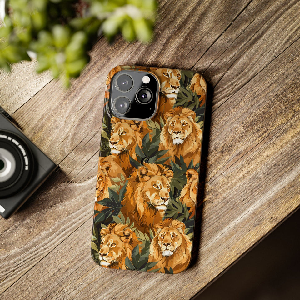 Premium Pride Of Lions iPhone Case | Lion Gifts Slim Phone Cases