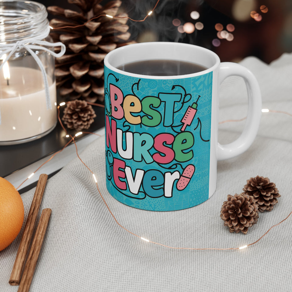 Best Nurse Ever Mug | Nurse Gift | Nurse Coffee Mug | Nurse Gift Ideas Mug 11oz 4