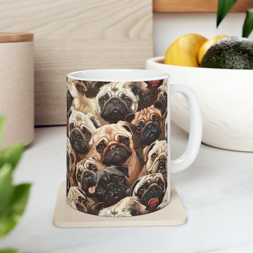 Pug Mug | Pug Coffee Mug | Cute Pug Dog Gifts | Funny Pug Presents | Pug Mug 11oz