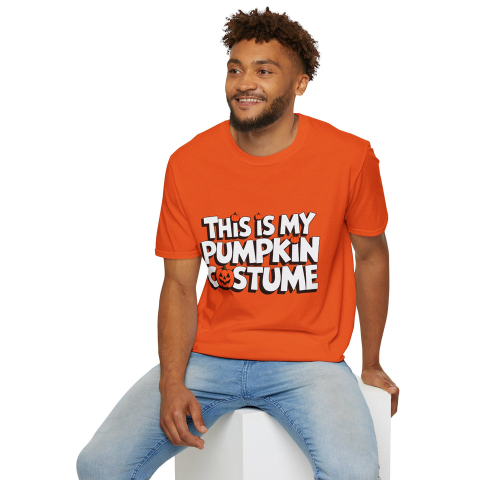 This Is My Pumpkin Costume | Funny Pumpkin Halloween Costume Unisex Softstyle T-Shirt