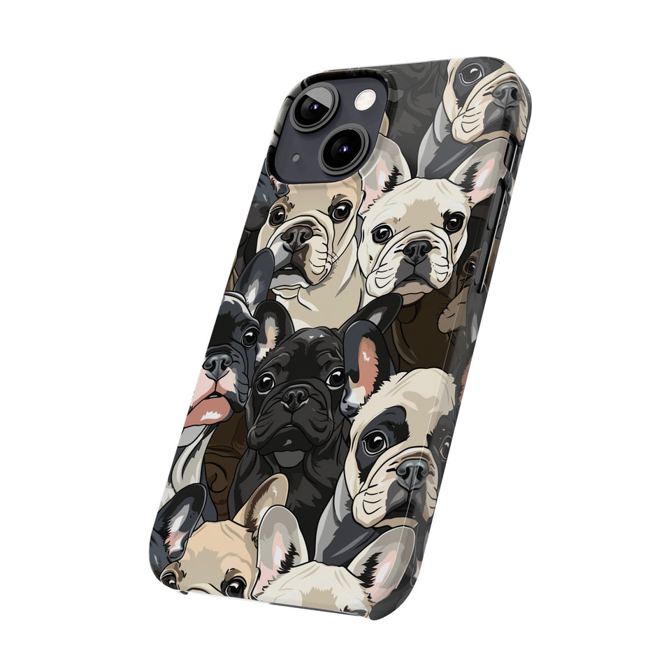 Premium French Bulldogs iPhone Case | Cute Frenchie Gifts Slim Phone Cases