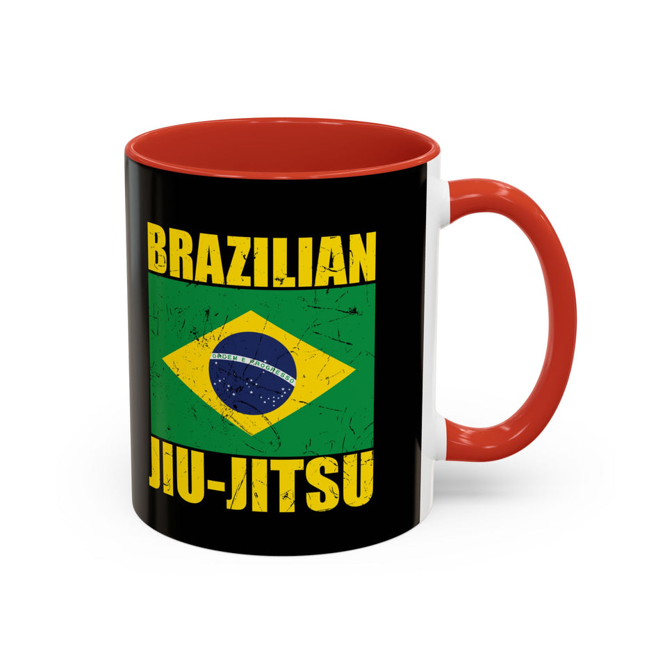 Brazilian Jiu Jitsu Flag | BJJ Accent Coffee Mug