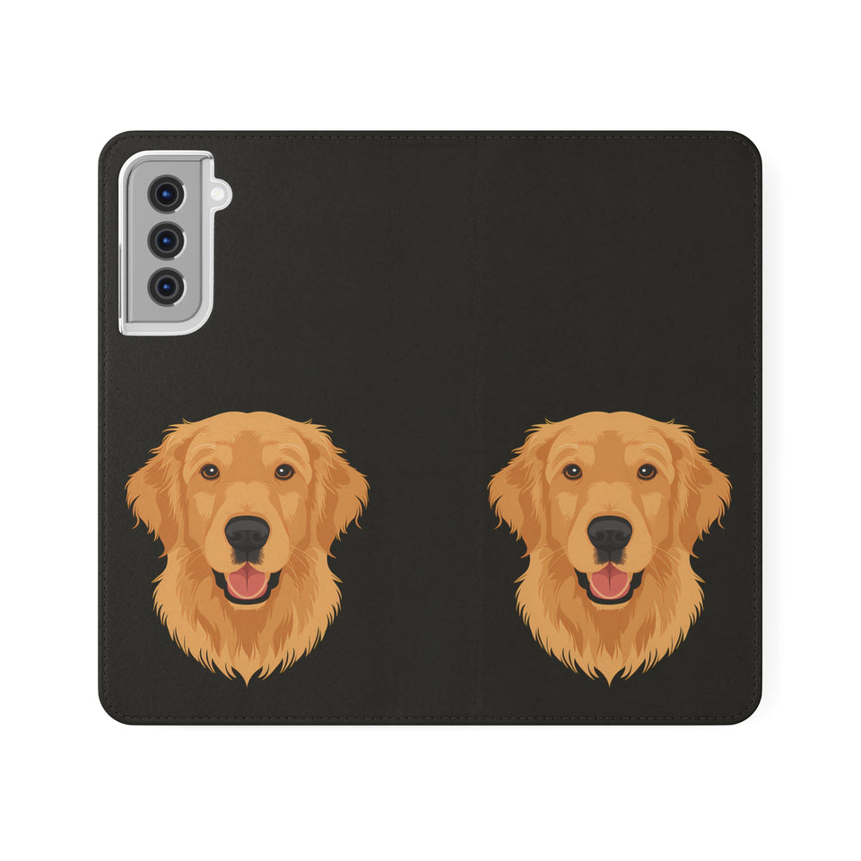 Golden Retriever iPhone & Samsung Galaxy Wallet Phone Case | Golden Retriever Flip Case