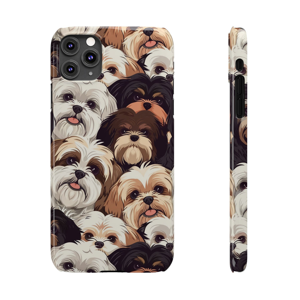 Premium Group of Shih Tzu iPhone Case | Cute Shih Tzu Gifts Slim Phone Cases