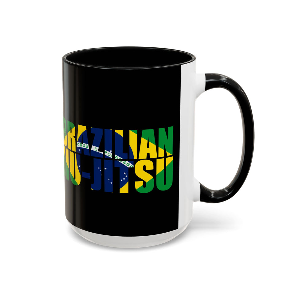 Brazilian Jiu Jitsu Flag 3 | BJJ Accent Coffee Mug