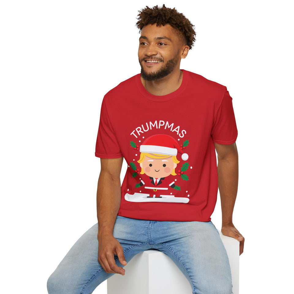 Trumpmas Donald Trump Ugly Xmas T-Shirt 2 | Donald Trump Christmas Gift Unisex T-Shirt