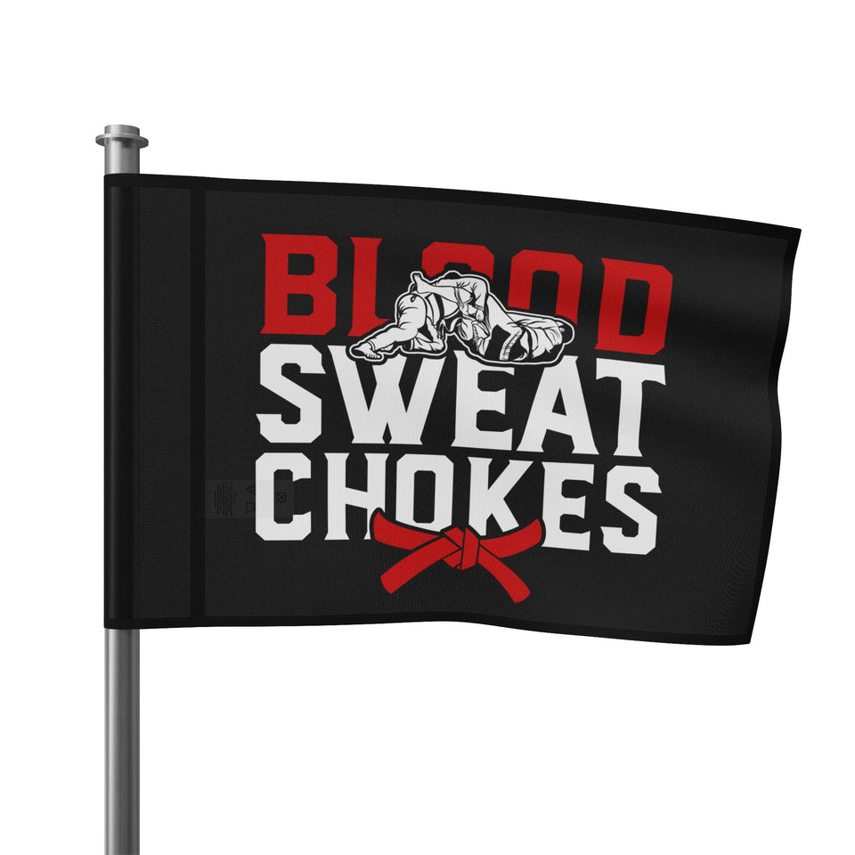 Brazilian Jiu Jitsu Blood Sweat Chokes Flag Banner | BJJ Flag