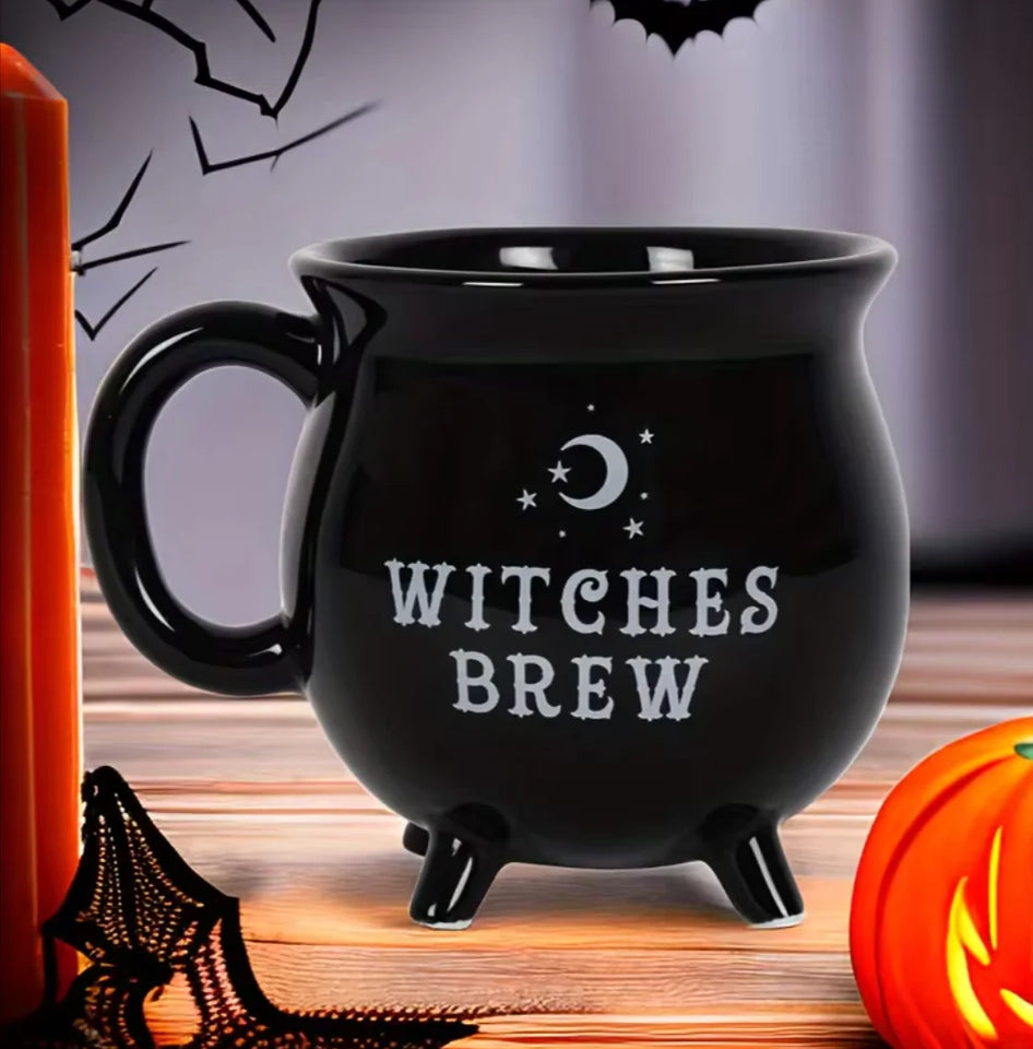 Witches Brew Spooky Enchanting Ceramic Witch Coffee Mug for Halloween