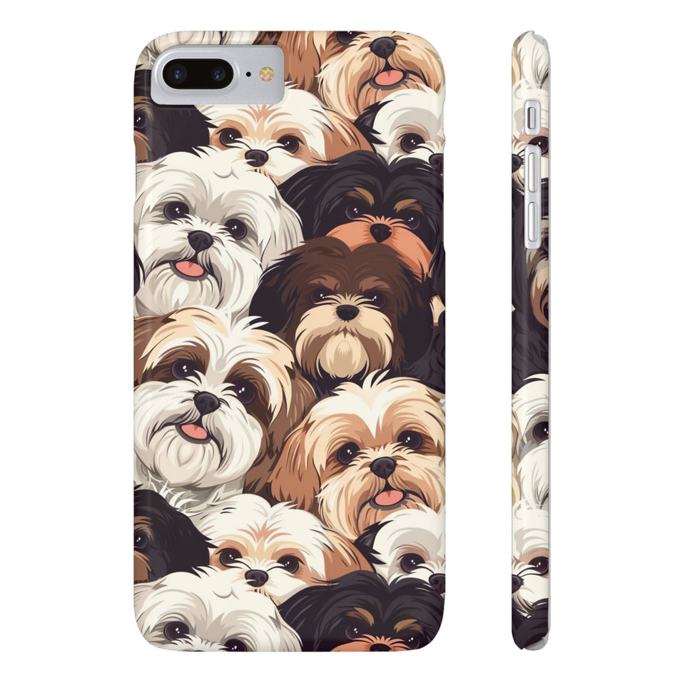 Premium Group of Shih Tzu iPhone Case | Cute Shih Tzu Gifts Slim Phone Cases