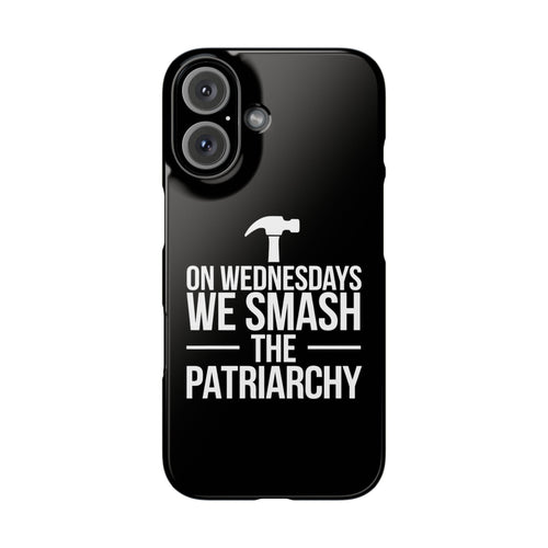 Premium On Wednesdays We Smash The Patriarchy iPhone Case | Feminist Gifts Slim Phone Cases